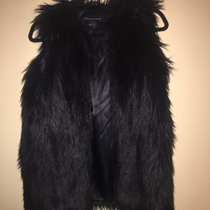 New designer long faux fur vest
